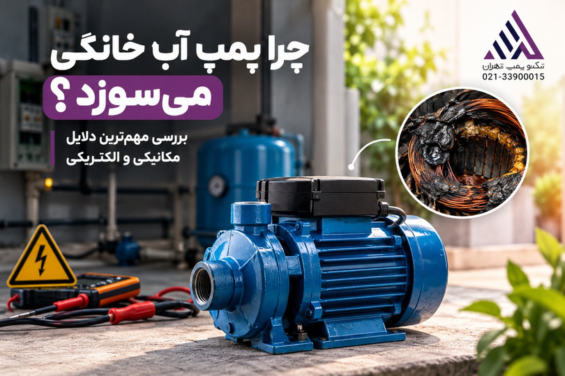 چرا پمپ آب خانگی میسوزد؟ بررسی دلایل مکانیکی و الکتریکی