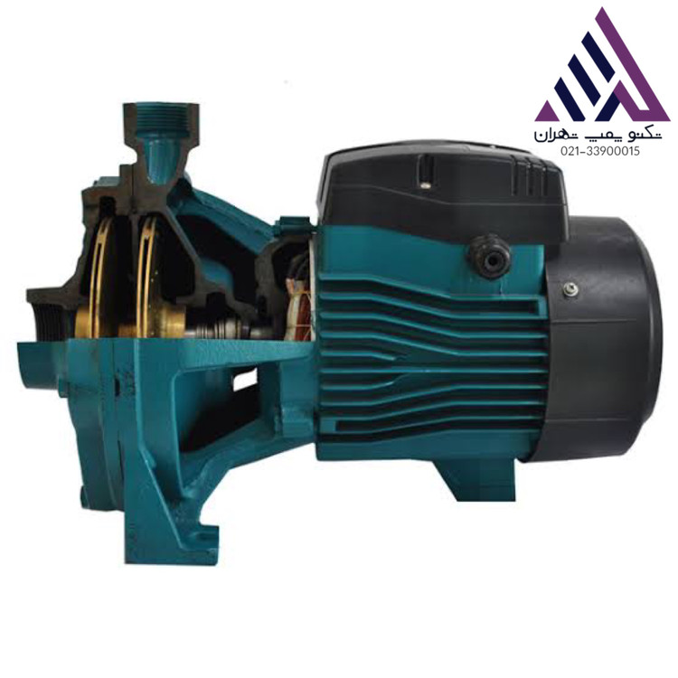 پمپ آب بشقابی دو پروانه لئو 1.5 اسب سهفاز مدل 2AC110 | پروانه برنجی، هد 47 متر