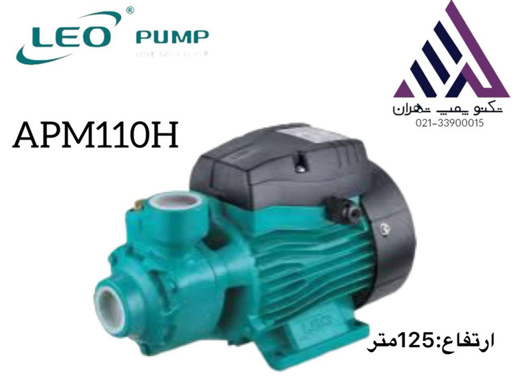 پمپ آب چدنی لئو 1.5 اسب تکفاز مدل APM110H | خروجی 1 اینچ با هد 125 متر