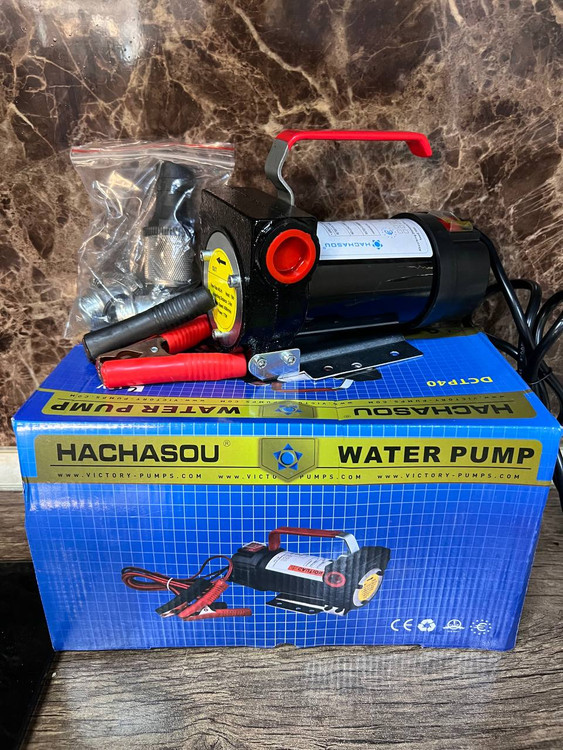هاچاسو | پمپ گازوئیل کش بیرون باکی | مدل DCT40-12V | هد 10 متر | 175 وات خروجی 1اینچ | 40 لیتر در دقیقه