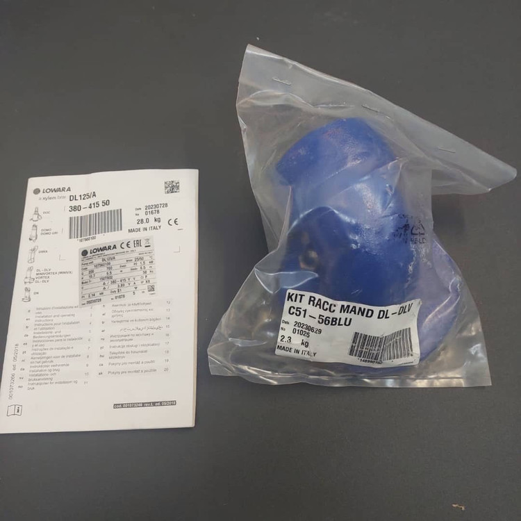 پمپ لجنکش لوارا LOWARA مدل DL125 سهفاز 2 اسب با بدنه استیل AISI304 و هد 22 متر