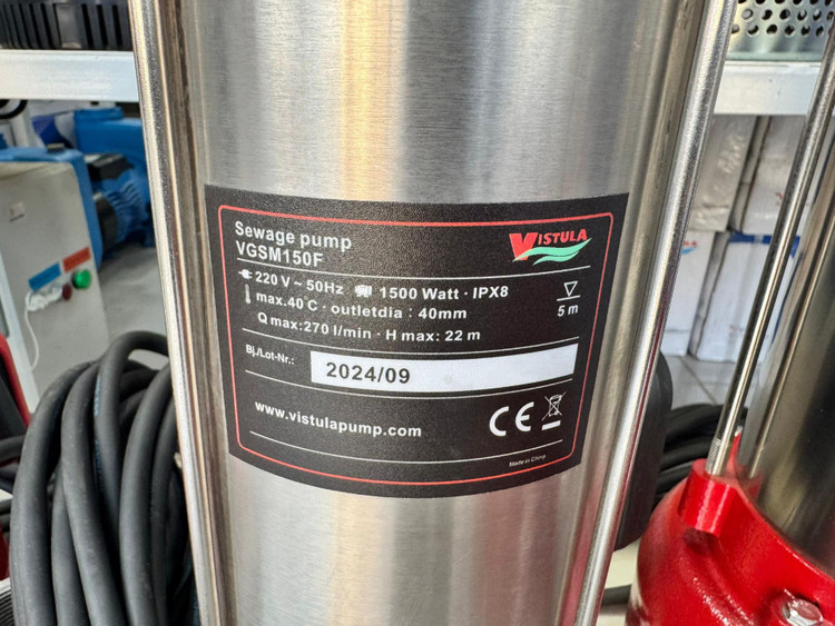 خرید پمپ لجنکش تمام استیل تکفاز ۲ اینچ ویستولا VGSM150F| j;kتکنوپمپ تهران