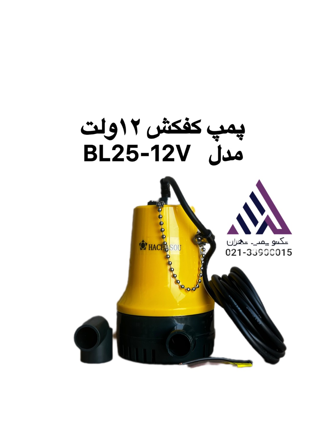 پمپ کفکش هاچاسو مدل BL-25-12V 3/4 اینچ 12 ولت دریایی - تکنوپمپ تهران